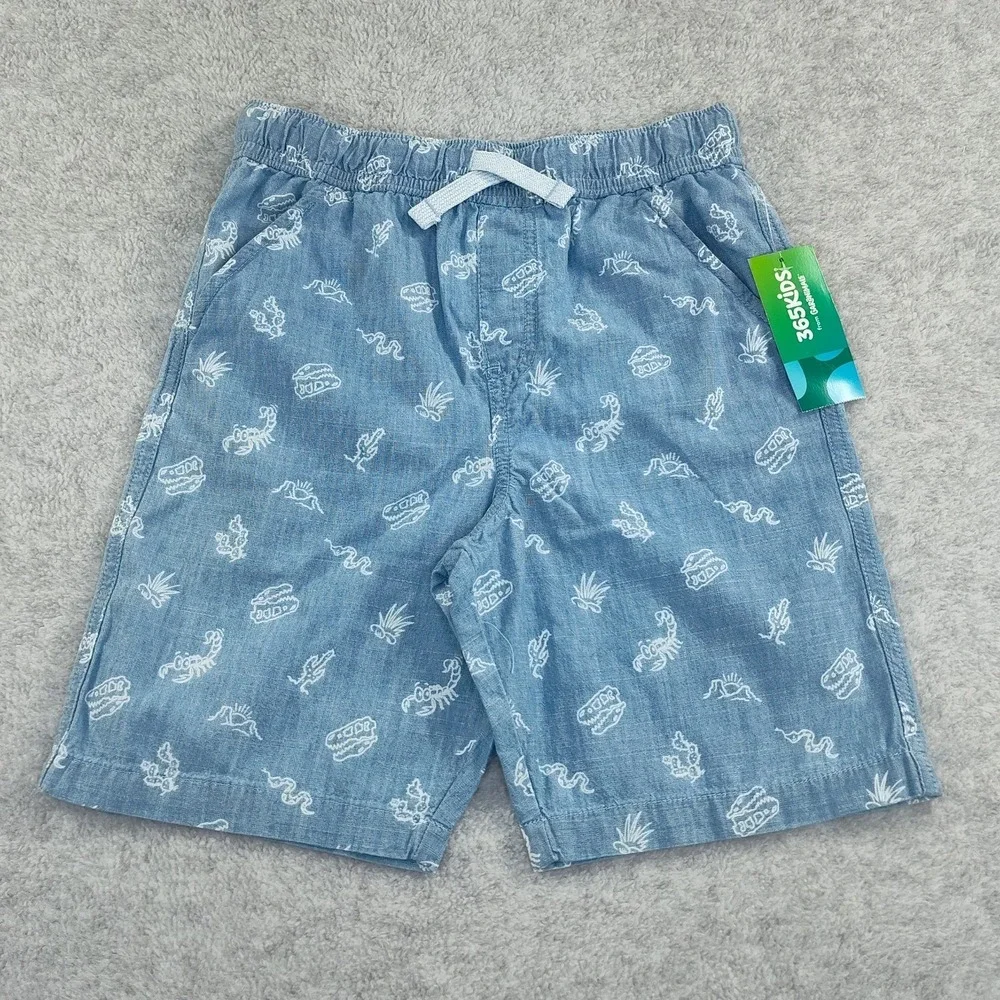 365 Kids Garanimals Boys Size 6 Shorts Blue Dinosaurs‎ Fun  Pull-On NEW 👀📸📏